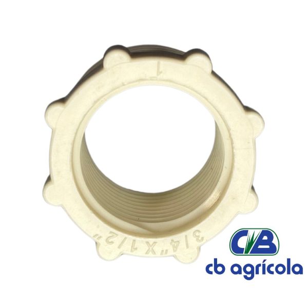 Bucha PVC rosca com redução 3/4 x 1/2 - CB TOOLS
